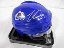 Nathan MacKinnon of the Colorado Avalanche signed autographed mini hockey helmet PAAS COA 421