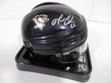 Mario Lemieux of the Pittsburgh Penguins signed autographed mini hockey helmet PAAS COA 462