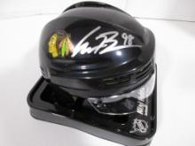 Connor Bedard of the Chicago Blackhawks signed autographed mini hockey helmet PAAS COA 392