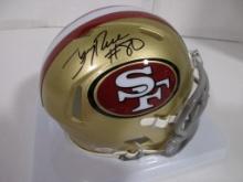 Jerry Rice of the San Francisco 49ers signed autographed mini football helmet PAAS COA 117