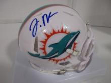 Jaylen Waddle of the Miami Dolphins signed autographed mini football helmet PAAS COA 156