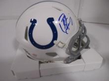 Peyton Manning of the Indianapolis Colts signed autographed mini football helmet PAAS COA 402