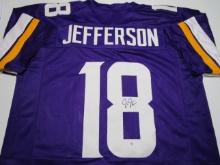 Justin Jefferson of the Minnesota Vikings signed autographed football jersey PAAS COA 312