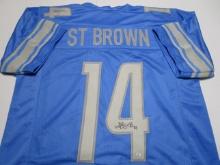Amon-Ra St Brown of the Detroit Lions signed autographed football jersey PAAS COA 402