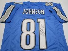 Calvin Johnson of the Detroit Lions signed autographed football jersey PAAS COA 692