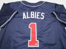 Ozzie Albies of the Atlanta Braves signed autographed baseball jersey PAAS COA 212