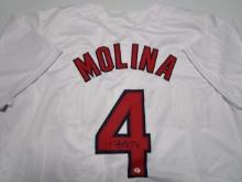 Yadier Molina of the St Louis Cardinals signed autographed baseball jersey PAAS COA 252