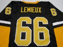 Mario Lemieux of the Pittsburgh Penguins signed autographed hockey jersey PAAS COA 796
