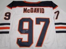 Connor McDavid of the Edmonton Oilers signed autographed hockey jersey PAAS COA 865