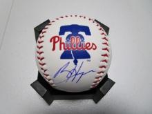 Bryce Harper of the Philadelphia Phillies signed autographed logo baseball PAAS COA 153