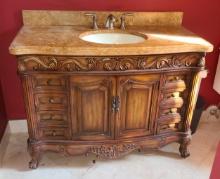 48 in Bathroom Vanity with stone top