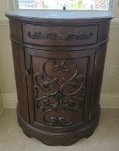 30 in Designer Wood Half moon Chest