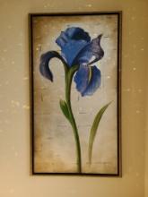 Purple Flower Signed Artwork and Framed -40 x 69 in