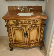 Bathroom Vanity with marble top - 36 in