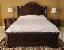 7 Piece King Size Bedroom set by  ART Furniture Bed, Mattress, Nightstands, lamps and dresser
