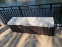 66 in Outdoor Storage bench with Cushion
