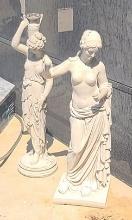 Ladies Statues in resin - one is cracked