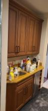 Wet bar with sink and upper cabiner
