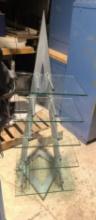 Ultra Modern 5 tier glass Display - 56 in H
