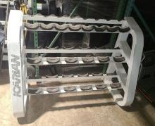 51 In Dumb bell weight rack by Icarian -  3 tiered