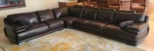 Designer Leather Sectional by Chateau d'Ax - 12 ft x 9 ft