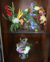 Flowers with Vases - Bird of Paradise and others