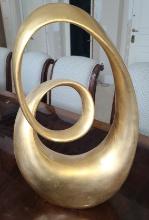 Abstract Decor Sculpture in Resin - 22 in H