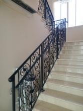 Iron Stairway Railing - three floors -Approx. 45 in H x 80 ft -various lengths