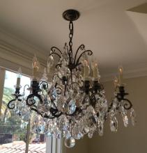 12 light Crystal and metal Candelier