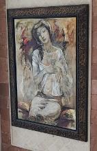 Lady sitting - Original Framed Artwork signed by Colio