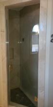 Glass Shower Door and Shower fixtures -26.5 x 78 in