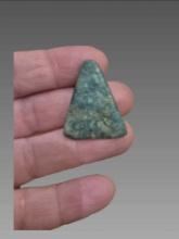 Pre-Columbian Mayan Jadeite Jade Triangle Pendant