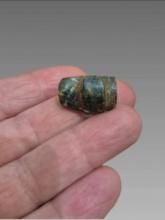 Pre-Columbian Blue Jade Bead