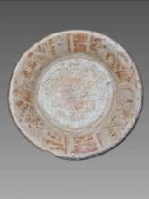 Pre-Columbian Mayan Polychrome Ceramic Bowl