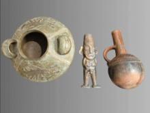 Pre-Columbian Style Ceramic and Copper Vessels