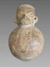 Pre-Columbian Ceramic Vessel with Human Effigy