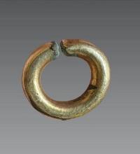Pre-Columbian Tairona Gold Overlay Nose Ring