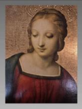 Antique Oil on Board Maddona