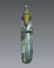 Pre-Columbian Jade Avian Ceremonial Axe God, Costa Rica