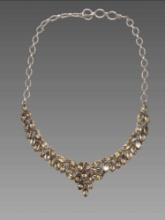 Sterling Silver and Citrine Gem Stone Necklace
