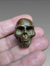Antique Bronzed Skull Pendant