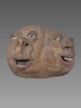 Folkart Two Ceramic Heads