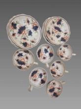 19th Century Imari China, Gaudy Welsh Lotus Pattern, Cup and Saucer Set
