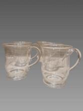 Vintage Glass Mugs Inscribed with the name Paul
