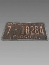 Florida Vintage License Plate