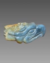 Pre-Columbian Blue Jade Pectoral Pendant
