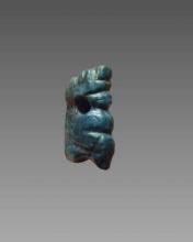 Pre-Columbian Blue Jade Figure Pendant Nicoya Costa Rica