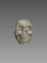 Pre-Columbian Mayan Jade Skull Bead