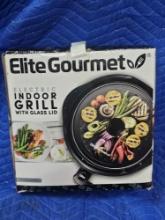 New, In Box Elite Gourmet Electric Indoor Grill with Glass Lid