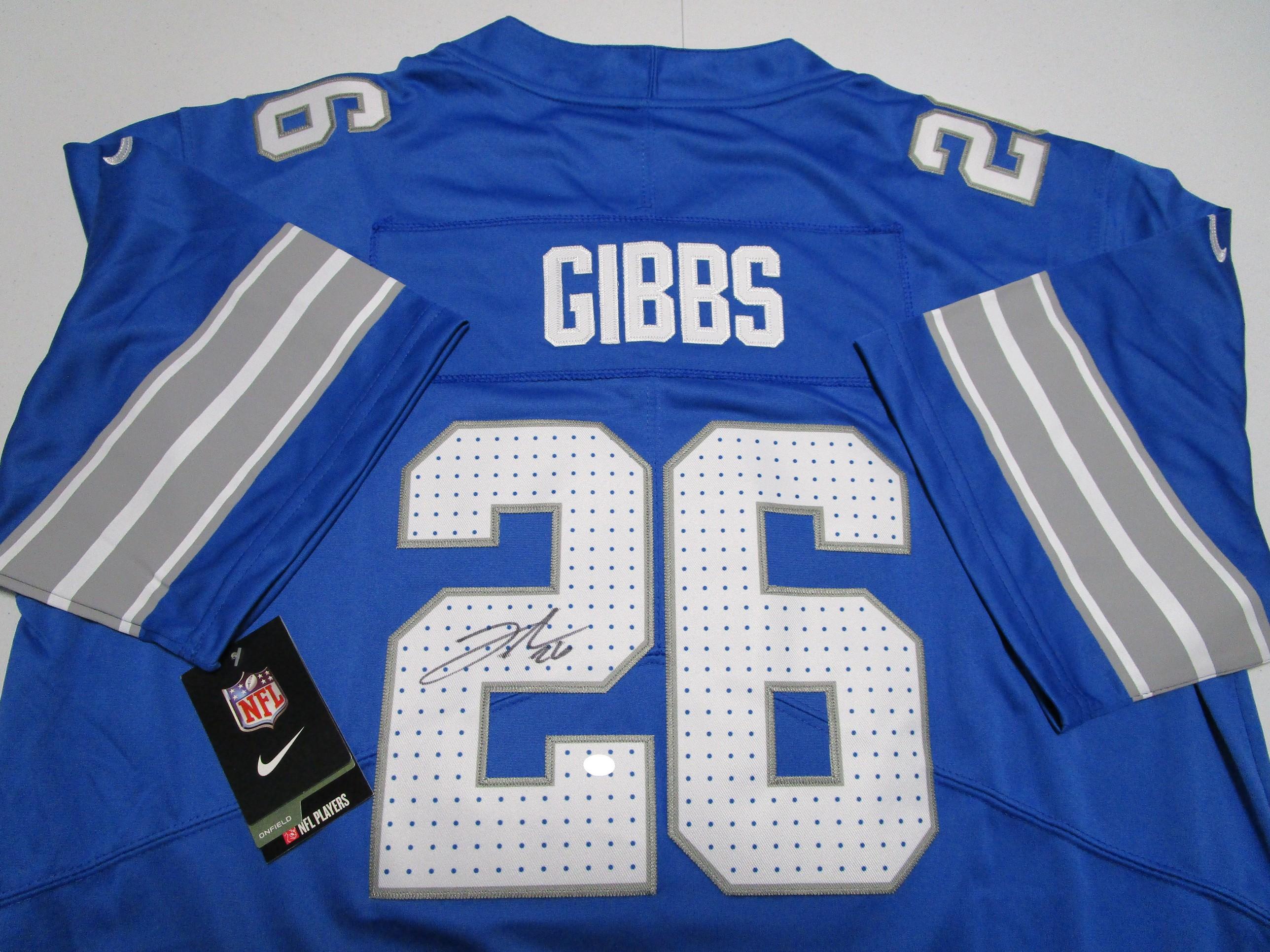 Jahmyr Gibbs of the Detroit Lions signed autographed football jersey PAAS COA 411